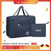 KONO Borsa per bagaglio a mano in Nylon pieghevole Kono per aereo-leggera, compatta e resistente, ideale per i viaggi - Black