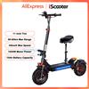 iScooter Scooter elettrico da 11 pollici con sedile motore 1000W 48 v15ah 65KM gamma pneumatici fuoristrada Scooter elettrici pieghevoli a doppio freno - Black