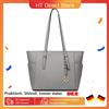 Miss Lulu Handbag DONNA, borsa shopper grande, borsa a tracolla con tracolla regolabile, versione migliorata - Grigio chiaro