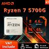 AMD RYZEN 7 5700G CPU 100% nuovissimo processore 5700G Desktop PC Gamer Scheda grafica Vega 8 a 8 core e 16 thread da 4,6 GHz -
