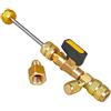 LSLANSOON HVAC Valve Core Remover Installer con Dual Size SAE 1/4 e 5/16 Port Aria Condizionata Linea Strumenti di Riparazione per R22 R410A