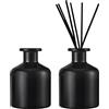 DEARBAG 2PCS Bottiglie di Diffusore Nero Vetro Vuote per Diffusori, 200ml Flaconi per Diffusore in Vetro, Contenitore per Oli Essenziali Aromaterapia Vaso Mini Vaso Fragranze per la Casa