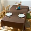 FANSU Tovaglia Plastificata PVC Rettangolare, Tinta Unita Stile Semplice Tovaglie Cerata Impermeabile Antimacchia Lavabile Copritavolo per Soggiorno Cucina Giardino Feste (90x140cm,Colore caffè)
