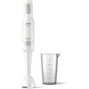 Philips Domestic Appliances Frullatore ad immersione HR2531/00, Daily collection, 650W, Bianco, Tecnologia ProMix, 1 impostazione di velocità, campana antischizzo, barra in plastica, bicchiere