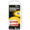 Duracell - Activair Batteria Per Apparecchi Acustici 13 Arancio Confezione 6 Pile