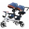 pidema.it Triciclo passeggino gemellare blu per bambino Tricicli gemellari sedile 360°