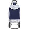 KONO Carrello della spesa Kono carrello della spesa multifunzione 2 in 1 pieghevole stabile con 3 ruote silenziose - Black