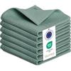 Blumtal strofinacci cucina cotone 30x30cm in set da 6 - stracci cucina 100% cotone - canovacci cucina cotone lavabili a 60°C - verde