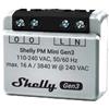Shelly PM Mini Gen3 16A AC Misuratore consumo elettrico Smart 1 canale WiFi Bluetooth Matter