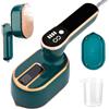Gaogodot Ferro da Stiro a Vapore Portatile 2 in 1, Verde, 100 ml, 1000 W, 15S, Riscaldamento Rapido, Ferro da Stiro per Viaggi e Ufficio
