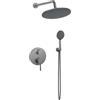 Rubicer Set Doccia 3 Pezzi Ad Incasso Grigio Spazzolato Smooth Rubicer