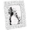 MASCAGNI CASA Portafoto Cornice con Fiori 13x18cm Bianco Resina