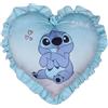 sarcia.eu DISNEY Stitch Cuscino blu, decorativo, a forma di cuore 45x45 cm OEKO-TEX