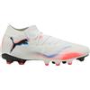 PUMA scarpe gomma PUMA Future 8 match fg bianco/celeste/corallo