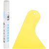 sourcing map Bastoncini di riempimento per legno, per riparazione graffi e mobili, con raschietto giallo, per fori in legno, pavimenti, tavoli, porte, armadi, colore: bianco latte