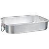 Baldassare Agnelli Pentole Agnelli FAMA5026 Rostiera Rettangolare ad Angoli Tondi, Alluminio, Argento, 26 x 20 x 6 cm