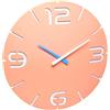 TFA Dostmann CONTOUR Design orologio da parete radiocomandato, 60.3536.16 orologio radiocomandato, orologio da tavolo, rosa-albicocca