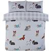 Rapport Home Winter Tails Set copripiumino natalizio, cotone, multicolore, king size