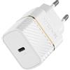 OtterBox EU Caricatore murale USB-C PD 20W, carica Fast Charge per Smartphone e Tablet, resistente a cadute, robusto, ultra durevole, Bianco, Versione No Pack Retail