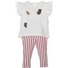 Mamino COMPLETO NEONATA BAMBINA BIO MAGLIA CON PAILETTES + LEGGINGS ANANAS 6 MESI - 3 ANNI