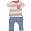 Mamino COMPLETO ESTIVO NEONATO BAMBINO BIO MAGLIA E PANTALONE JEANS 3 MESI - 2 ANNI