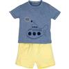 Mamino COMPLETO ESTIVO NEONATO BAMBINO BIO MAGLIA E PANTALONCINO 3 MESI - 2 ANNI