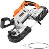 VEVOR Sega a Nastro Portatile da 20 V, Taglio Profondo da 127 mm, 360 W con Motore Brushless, Portatile e Compatta Senza Fili, Ganci per Appendere, Velocità Variabile, Solo Utensile Nudo