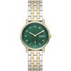 Skagen Orologio Kuppel per donna, movimento al quarzo a tre lancette con cinturino in acciaio inossidabile, tessuto o pelle, 32 mm, Argento e verde