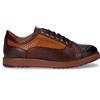 EXTON Stringata Sportiva In Pelle Marrone Blu - Uomo - Marrone Blu