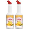Toschi® | Mango Preparato per Bevande Base Purea Mango | Sciroppo Analcolico per Miscelazione Ideale Cocktails e Long Drink - 2 x 1 Litro