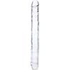 Me You Us Ultracock Clear Jelly 15 Double Ender Dildo - Prova sensazioni esilaranti con questo lungo e flessibile dildo in gelatina trasparente, ideale per il doppio piacere o il gioco da solista