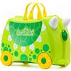 Trunki Valigia Cavalcabile per Bambini - Trolley Bambini Bagaglio a Mano - Valigia Cavalcabile Dudley Dinosauro (Verde)