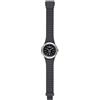 HIP HOP Orologio HWU0777 UOMO METAL SOLARE quadrante MONO-COLORE NERO movimento SOLO TEMPO - 3 LANCETTE QUARZO e CINTURINO SILICONE E METALLO GRIGIO