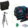 Bosch Professional Laser combinato GCL 12V-50-22 CG (raggio d'azione fino a 50 m con ricevitore, Dual Power, Levelling Remote, attacco RM 20, adattatore, 4 x LR6 da 1,5 V (AA), custodia, BT 150)