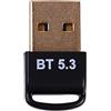 Vikye Adattatore Bluetooth USB per PC, Ricevitore Trasmettitore Dongle Bluetooth 5.3 Adattatore USB Accoppiamento Automatico Stabile Supporto Spina Placcata Oro per 8.1 10 11 PC