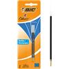 BIC 931778 - Ricarica per penna a sfera, 4 colori (indelebile, 1,0 mm, blister da 2 pezzi), blu