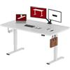 SANODESK Scrivania ad Altezza Regolabile, 160 x 60 cm, Scrivania, Altezza Regolabile, Sedile Elettrico ergonomico, Tavolo, Scrivania per Computer per Home Office, Home Office (Bianco)