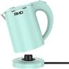 RHD Bollitori elettrici portatili da 0,5 l, bollitore da viaggio in acciaio inox, protezione contro l'ebollizione e spegnimento automatico, perfetto per cucinare in viaggio, caffè, tè, uova (verde)