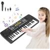 m zimoon Pianola Bambini 37 Tastiera Elettronica Musicale con Microfono, Pianola per Bambini Media Portatile Multifunzione, Music Giocattolo Educativo Regalo per 3 4 5 6 7 8 Ragazzi Ragazze