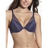 Selene, Reggiseno Donna in Pizzo, con Scollatura a V, Ferretto e Coppe Imbottite, Collezione Martina, Colore Blu, Taglia 2B