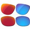 LenzReborn - Lenti polarizzate di ricambio per occhiali da sole RayBan RB4147-60 - altre opzioni, Rosso fuoco + blu ghiaccio., Taglia unica