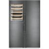 Ⓜ️🔵🔵🔵 LIEBHERR XRCbs 5295 Peak BioFresh NoFrost - Frigorifero Side-by-Side con cantinetta vino, GARANZIA 10 ANNI INCLUSA* originale LIEBHERR, frigo-congelatore con BioFresh e NoFrost, ACCIAIO NERO, 185,5 x 120,4 cm, Nuova classe D e C