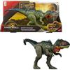 Mattel Jurassic World La Rinascita, Predatori Giganti, dinosauro giocattolo Tirannotitano, 2 attacchi furiosi attivati dalla coda, gioco digitale,MAttel,Eta 4+