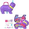 Mattel Polly Pocket - Gattino delle Feste, Set pignatta a Tema Festa di Compleanno con Ruota panoramica, Include 2 Mini Bambole, Cuccioli e 23 Accessori a Sorpresa,Mattel,Eta 4+