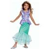 Disguise Costume Ariel Deluxe Bambina, Vestito Sirenetta, Blu Vestito Ariel Bambina, Costumi Di Carnevale Per Bambini Taglia S