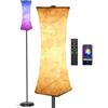 Amdelne Amedelne RGBW Lampada da Terra Soggiorno, Piantana Modern Intelligente, 12W Lampada da Terra Dimmerabile con Telecomando, in Tessuto, Luce Ambiente per Festa, Gaming Room Camera-Quadrato
