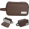 Namenand Borsa da Toilette da Viaggio per Donna e Uomo,borsa da bagno, accessori da viaggio, astuccio per trucco, da donna, organizzatori di servizi igienici - Marrone