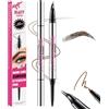 Beauty Glazed Matita per sopracciglia curva, 2 in 1 matita per sopracciglia a doppia punta con micro punta da 0,01 mm e punta ultra sottile, crea sopracciglia naturali come i capelli, durano tutto il giorno (#04