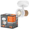 LEDVANCE DECOR SPOT CORK, 1 x 3,4 W, 230 lm, bianco, faretto, teste orientabili, versatile, faretto per interni, lampade LED sostituibili, dimmerabile, colore della luce bianco caldo, GU10