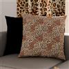 PETTI Artigiani Italiani - Coppia di Federe Cuscino 35x35 cm in Microfibra, Cuscini Arredo Camera da Letto, Divano, Salotto, Set 2 Fodere Copricuscino, Federa Animalier Arancio, 100% Made in Italy